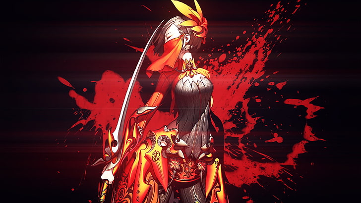 red and black dressed female doll, Blade and Soul, Blade & Soul