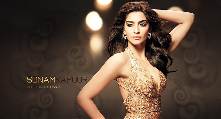 Sonam Kapoor advertisement, celebrity, hands on head, Bollywood, HD wallpaper