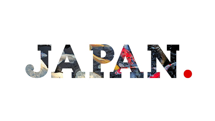 JAPAN text, typography, artwork, white background, copy space, HD wallpaper