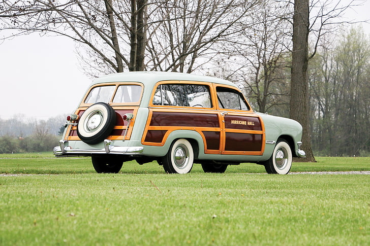 1950, country, custom, deluxe, ford, retro, squire, stationwagon
