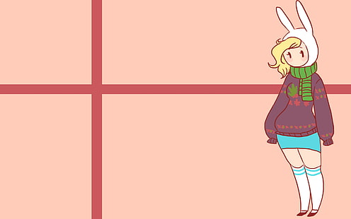 HD wallpaper: adventure time fionna the human christmas sweater, copy space  | Wallpaper Flare
