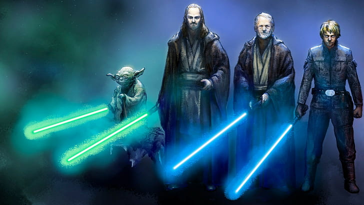 CHOOSE YOUR SIZE Yoda Poster Star Wars Light Sabre Jedi Quality Large FREE P+P