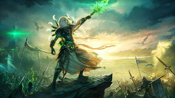 fantasy art, battle, magic, video games, Heroes of Might and Magic, HD wallpaper