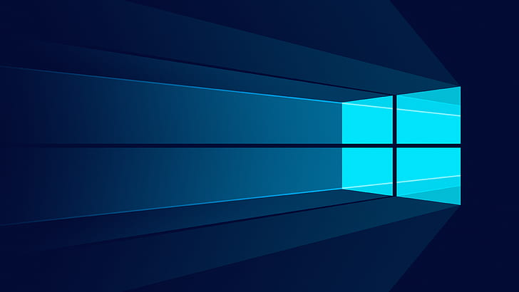 Windows 10, minimalism, logo, brand HD wallpaper