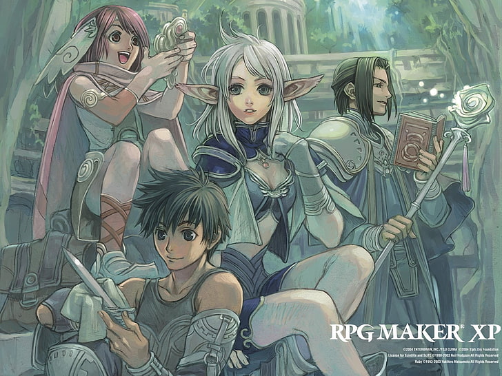 RPG maker XP illustration, elves, wizard, representation, human representation
