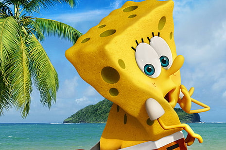 HD wallpaper: Sponge Bob square pants, The SpongeBob Movie: Sponge on ...