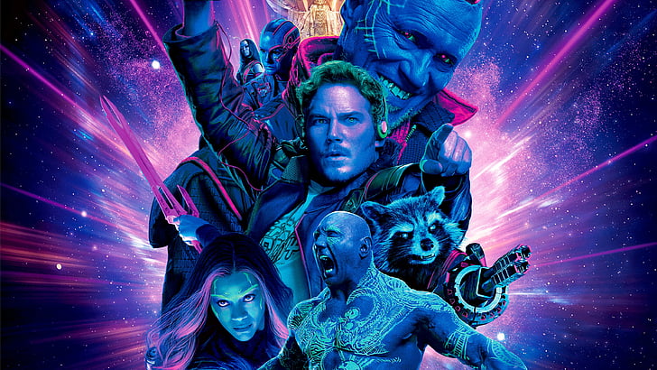 Guardians of the Galaxy Vol. 2, Star-Lord, Gamora, Drax, Rocket, HD wallpaper