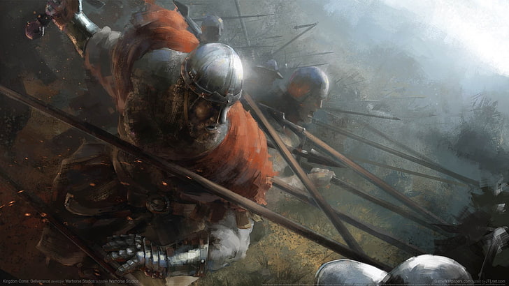 knights illustration, video games, Kingdom Come: Deliverance, HD wallpaper