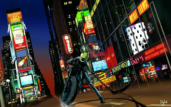 black motorcycle illustration, Anime, Durarara!!, Celty Sturluson, HD wallpaper