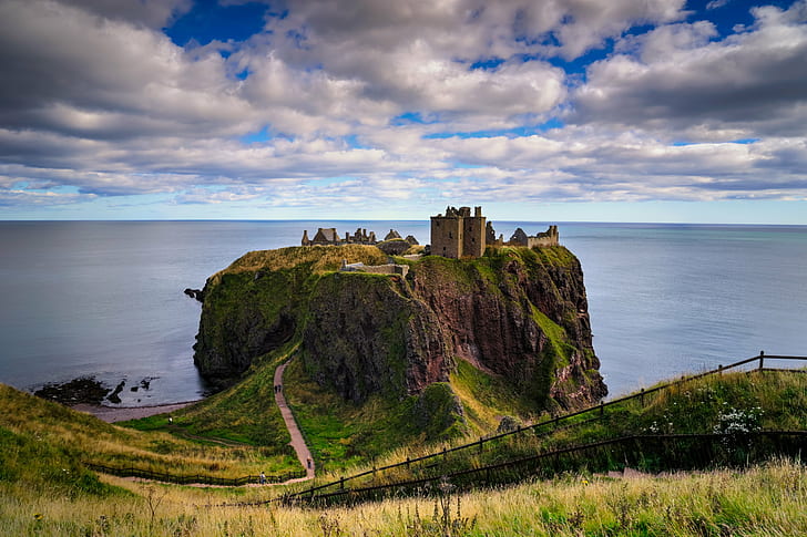 photo of landmark, dunnottar castle, dunnottar castle, travel, HD wallpaper