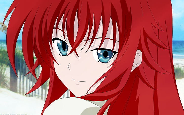 HD wallpaper: red haired anime character, gremory rias, girl, eyes, women,  human Face | Wallpaper Flare