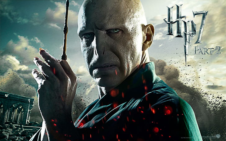 Lord Voldemort in Deathly Hallows Part 2, harry potter 7 part 2 poster