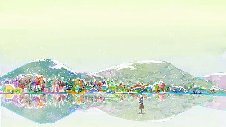 assorted-color trees painting, animation, Mushishi, Ginko (Mushishi), HD wallpaper