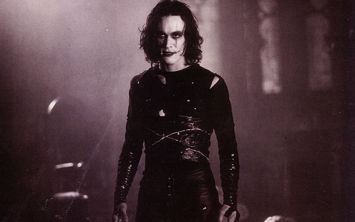 Brandon Lee, The Crow, one person, front view, three quarter length