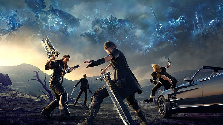 four character game digital wallpaper, Final Fantasy, Final Fantasy XV
