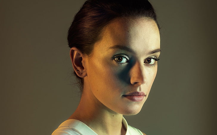 Daisy Ridley 2017 Portrait, headshot, one person, studio shot, HD wallpaper