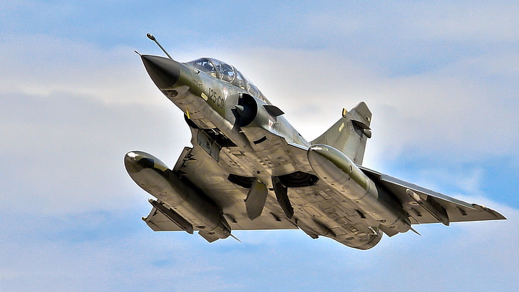 grey fighter plane, French Air Force, Armée de l'air, Dassault Mirage 2000N