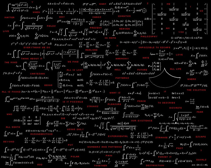 black background with text overlay, digital art, mathematics