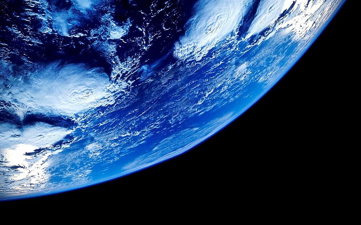Space, Universe, Earth, Blue, Dark, Abstract, planet earth, HD wallpaper
