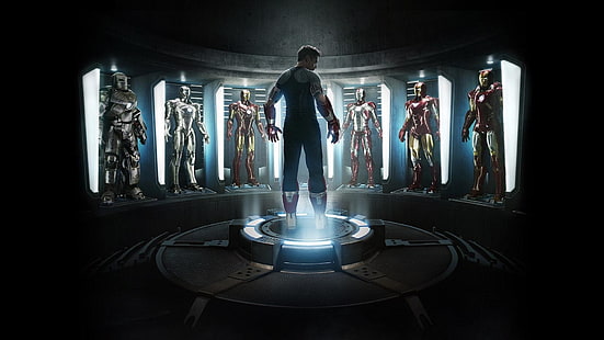 Iron Man game application, Tony Stark, Iron Man 3, Robert Downey Jr. HD wallpaper