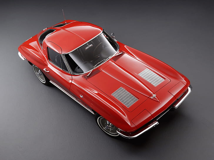 Corvette, Classic, 1963, Classic car, Sting Ray C2, Chevrolet Corvette C2, HD wallpaper