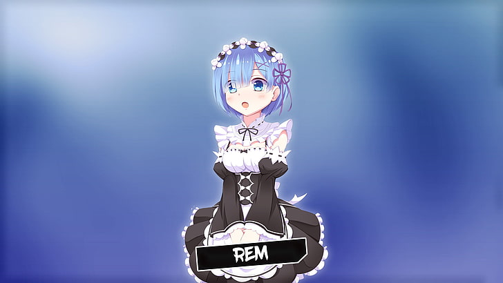 Rem of Re:Zero, Re:Zero Kara Hajimeru Isekai Seikatsu, blue hair, HD wallpaper