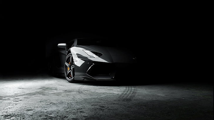 Lamborghini, car, black, rims, land Vehicle, speed, sports Car