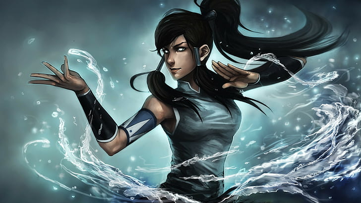 Korra, Avatar: The Last Airbender, water, fantasy girl, The Legend of Korra, HD wallpaper