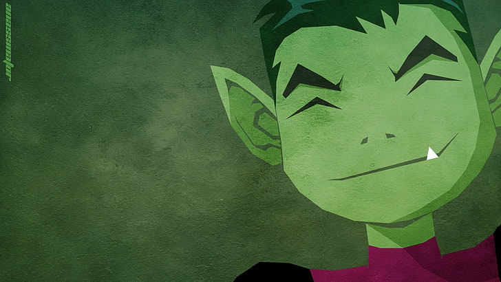 Beats Boy from Teen Titans illustration, Beast Boy, green color, HD wallpaper