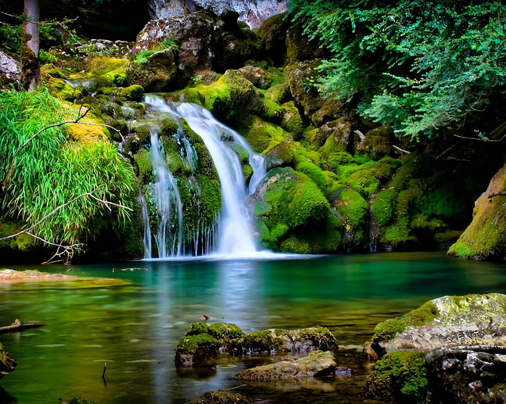 waterfall pictures desktop, beauty in nature, flowing water