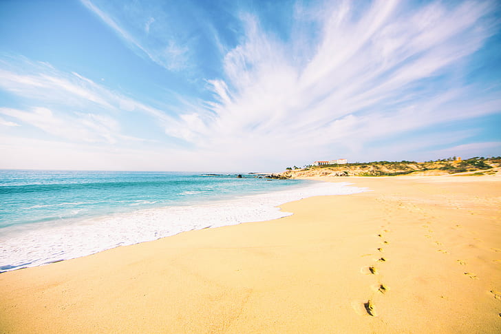 landscape shot of seashore, Cabo San Lucas, Los Cabos  Mexico, HD wallpaper