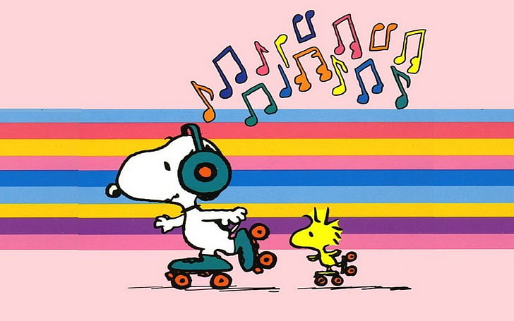 snoopy, multi colored, creativity, toy, colored background, HD wallpaper