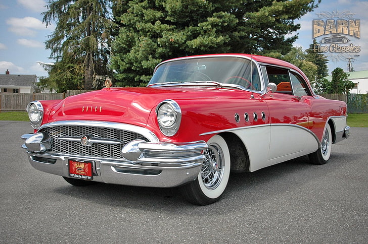1955, buick, classic, coupe, old, retro, roadmaster, usa, vintage, HD wallpaper