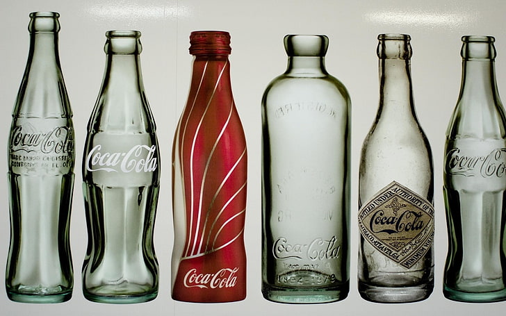 Coca-Cola, bottles, container, indoors, variation, choice, no people, HD wallpaper