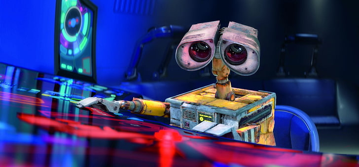Wall-E illustration, Movie, Wall·E, CGI, Pixar, Robot