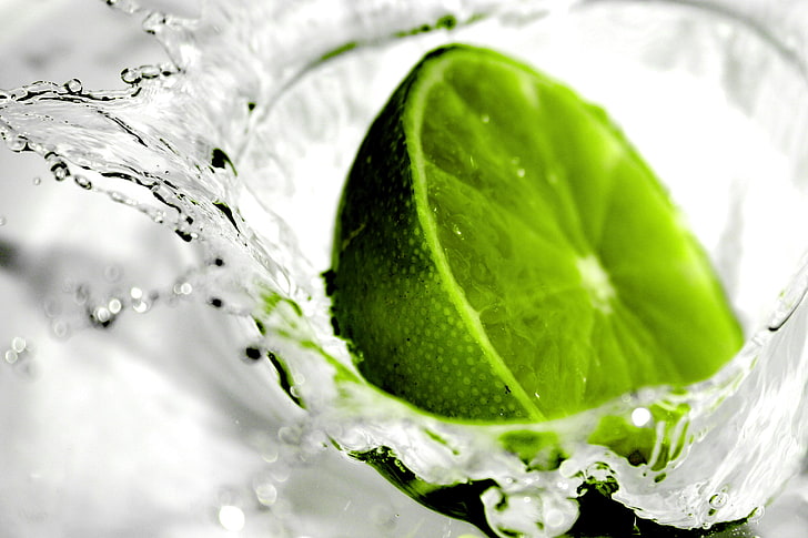lime, fruit, water, liquid, food and drink, freshness, healthy eating, HD wallpaper