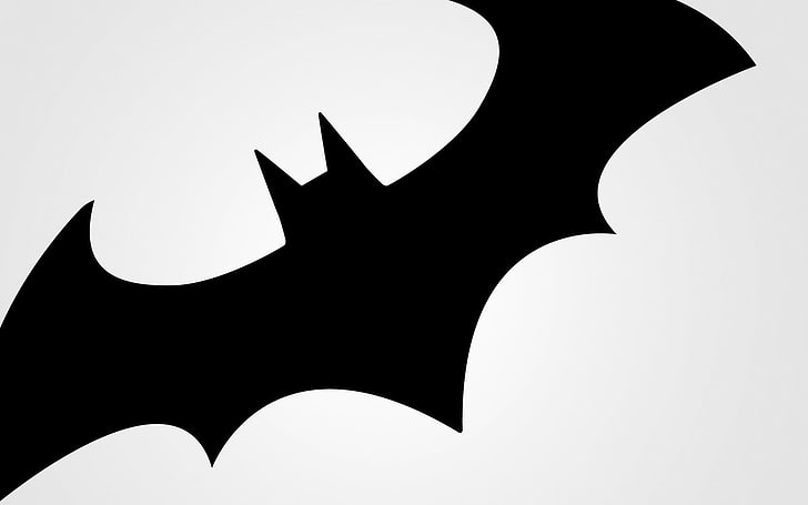 DC Batman logo, DC Comics, silhouette, monochrome, no people, HD wallpaper