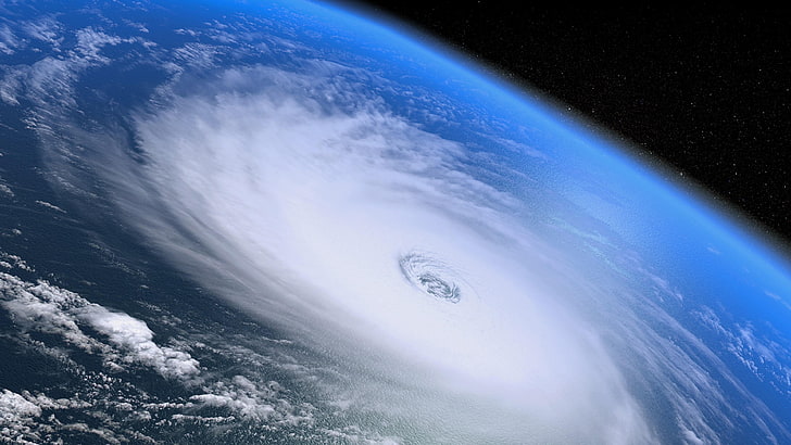 hurricane, storm, space, earth, hurricane irma, nature, force, HD wallpaper