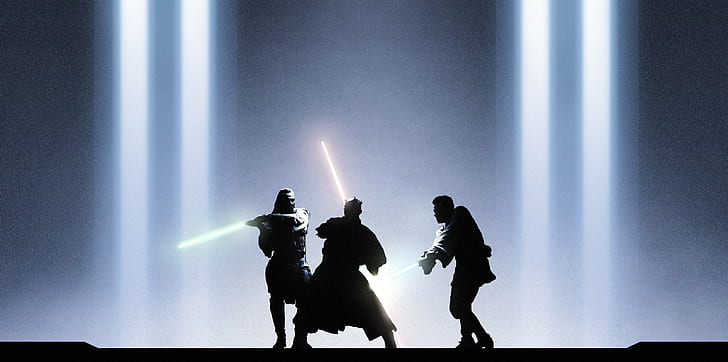 movies, Star Wars: The Phantom Menace, Sith, fighting, Jedi, HD wallpaper