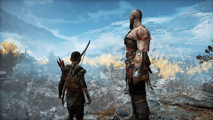 God of War Father and son wallpaper, Kratos, God of War (2018) HD wallpaper
