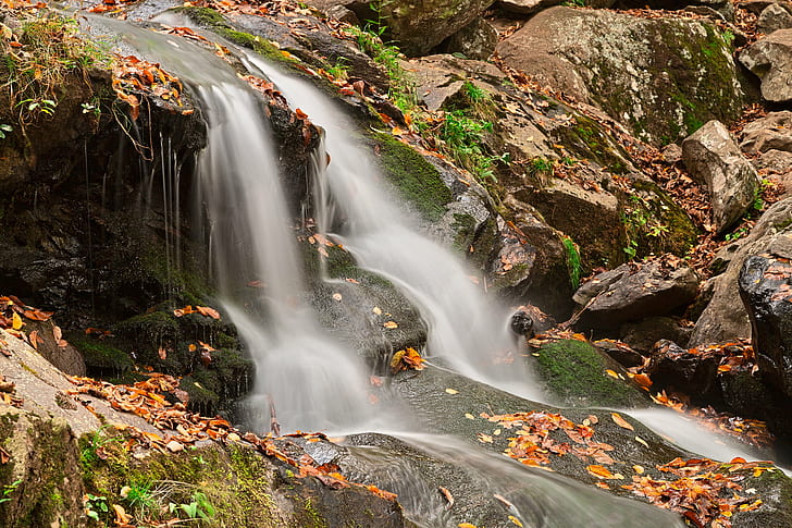 photo of a waterfall, Dark Hollow, Falls, HDR, dark  hollow, waterscape, HD wallpaper