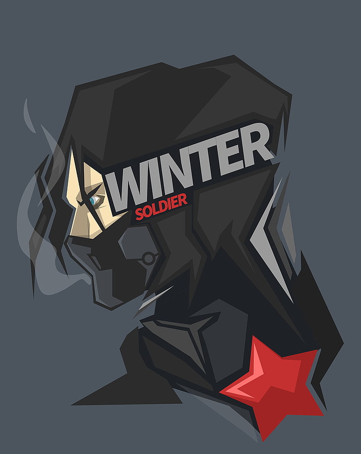 Winter Soldier poster, Marvel Divas, Marvel Comics, text, shape