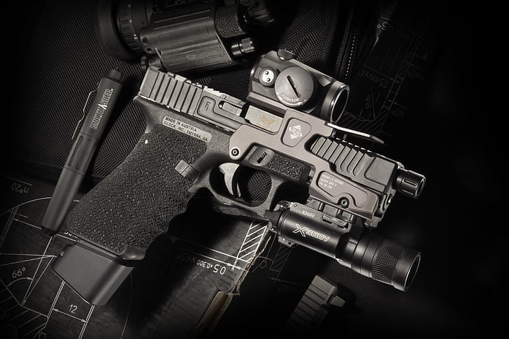 gun, background, Glock 17, Austrian, self-loading