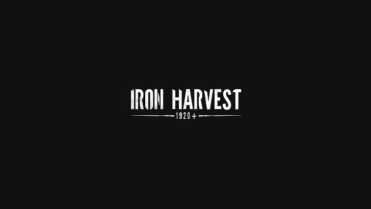 Iron Harvest, game logo, communication, text, western script