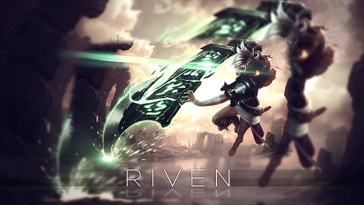 Riven from League of Legends poster, Riven character screenshot, HD wallpaper