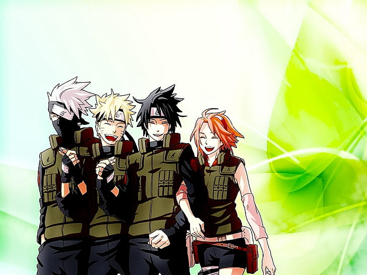 kakashi naruto a great team Anime Naruto HD Art, Sakura, Sasuke, HD wallpaper
