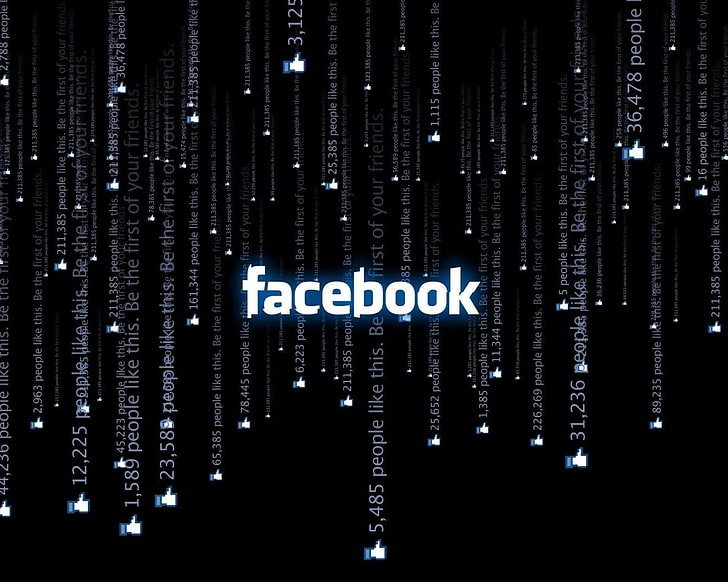 Facebook logo, labels, system, scheme, background, technology, HD wallpaper