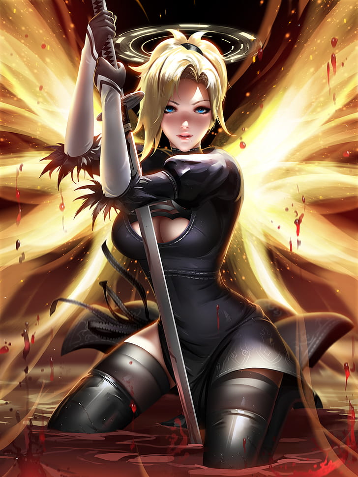 Mercy (Overwatch), video game girls, video game characters, HD wallpaper