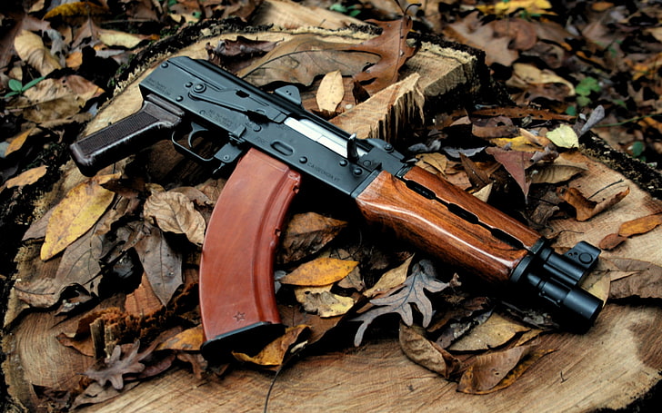 M92 Zastava Machine Gun, brown and black assault rifle, War & Army, HD wallpaper