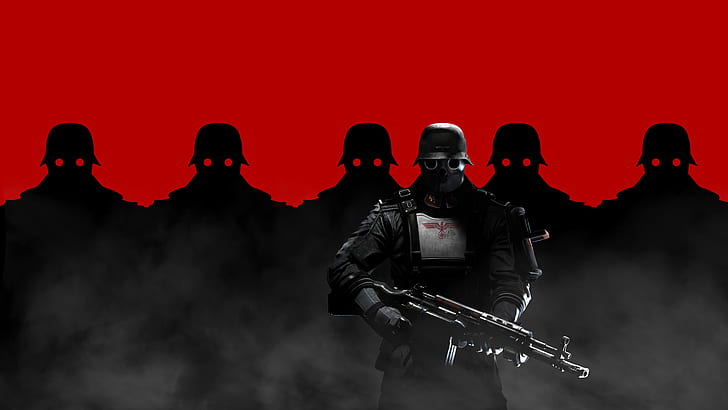 Wolfenstein The New Order, Soldiers, Helmets, HD wallpaper